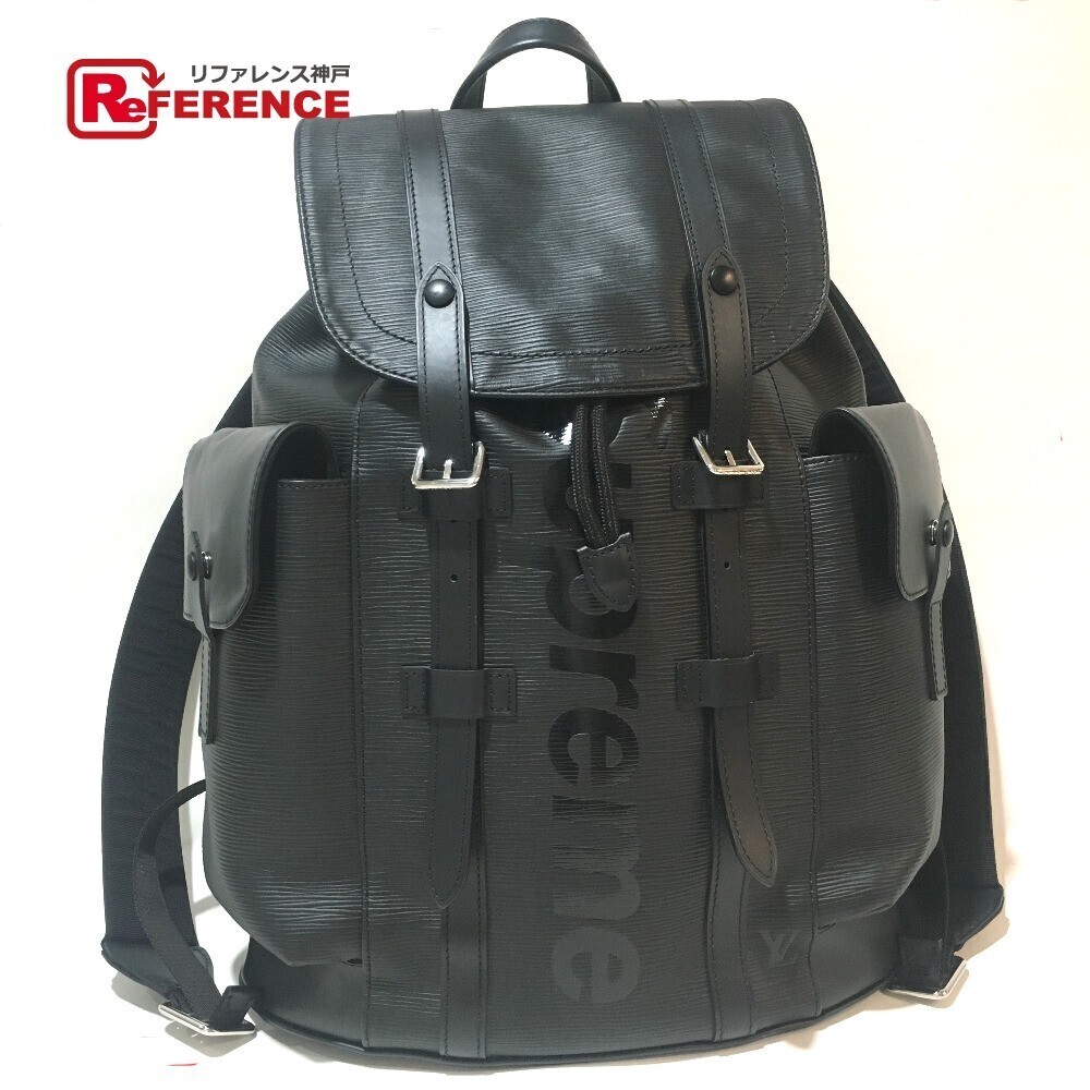 Louis Vuitton Epi Christopher Backpack Supreme Leather Black